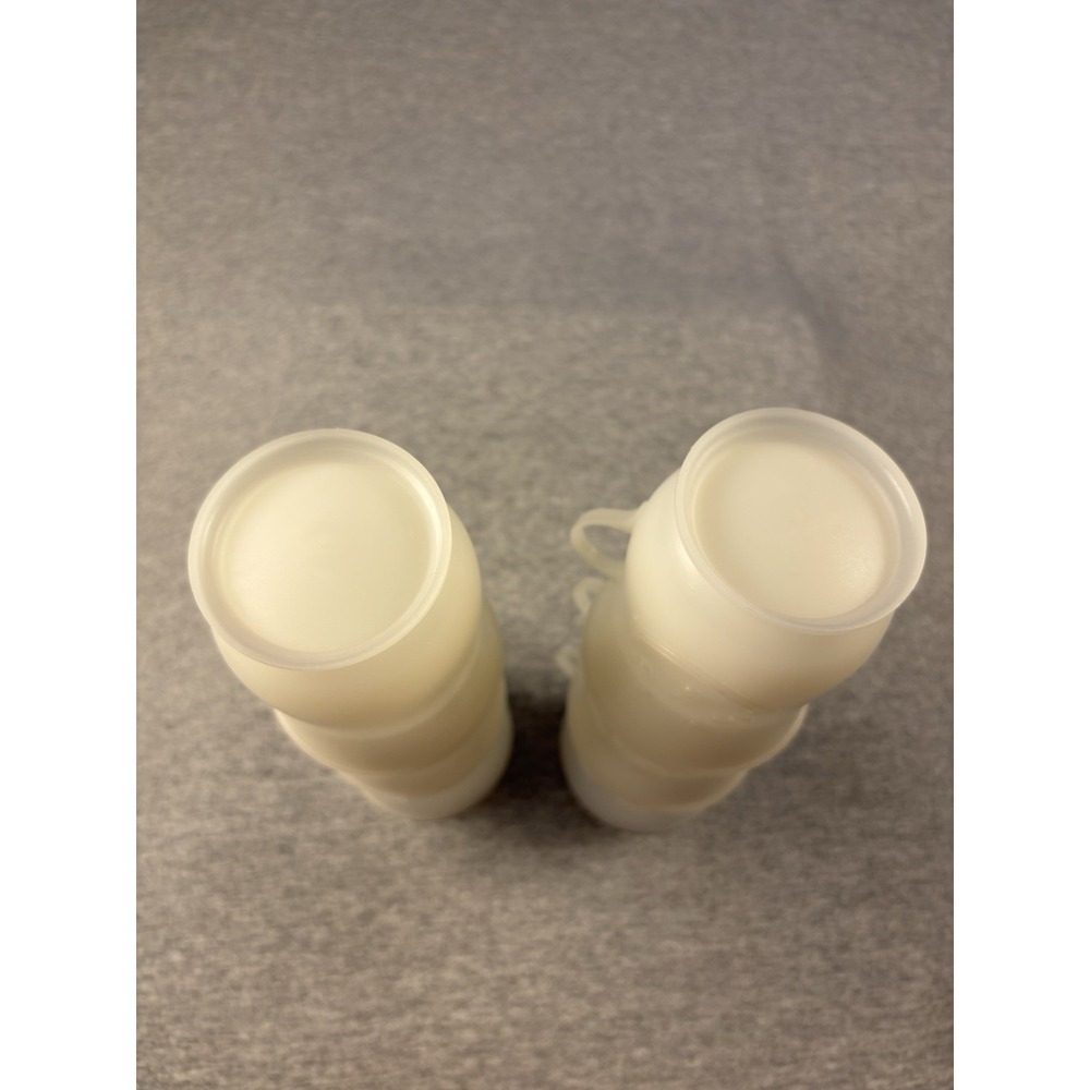 Lot of 6 Vintage 70s Kool-Aid Man Smiling Frosted White Plastic Handled Cup Mug - Picture 5 of 8